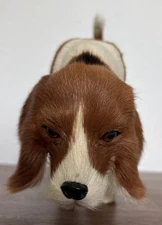 Vintage Beagle Dog Figure Goat Hair Art Collector Animal Figurine