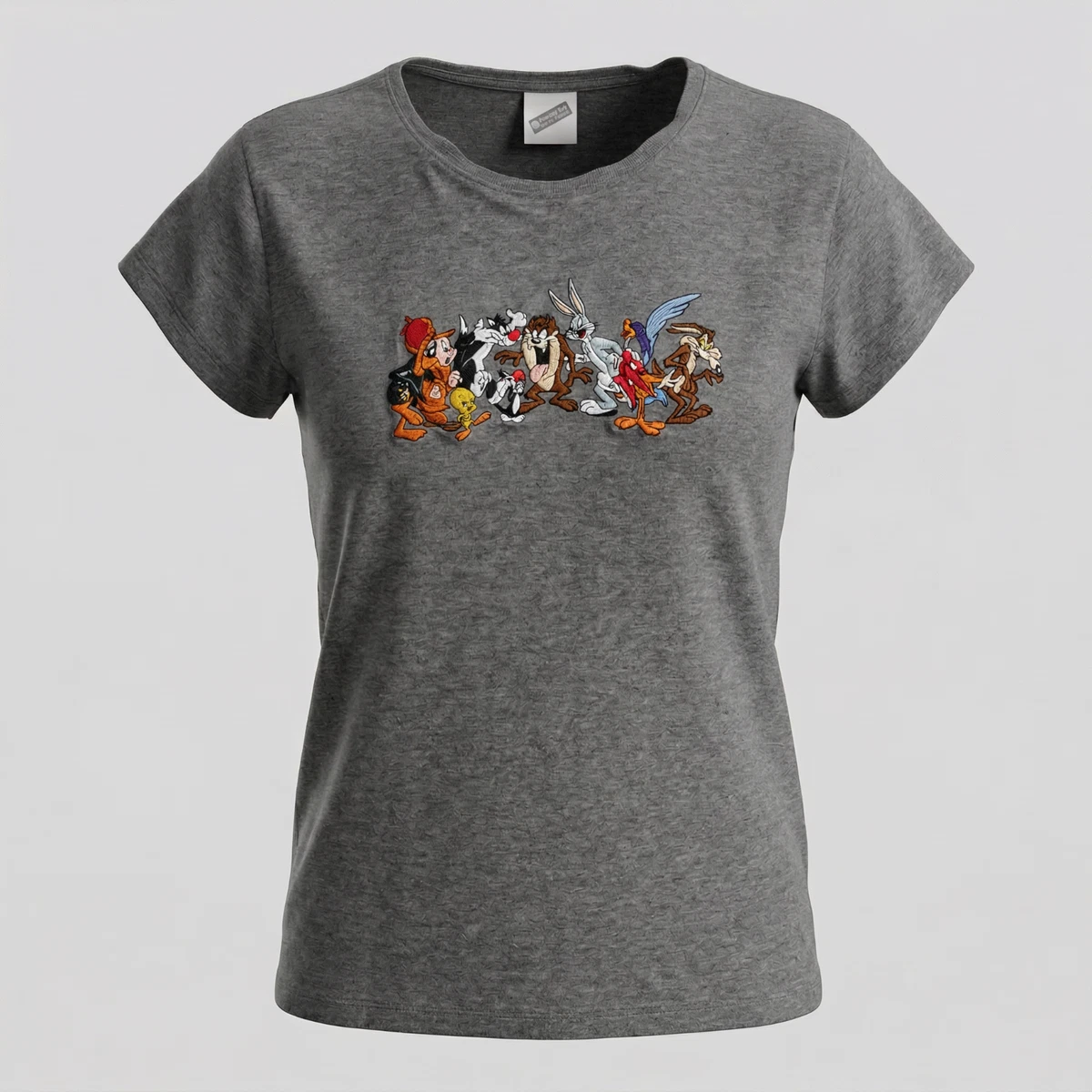 Tee-shirt Vintage Bugs Bunny Looney Tunes – Bleu, Poche Brodée, Taille M Homme