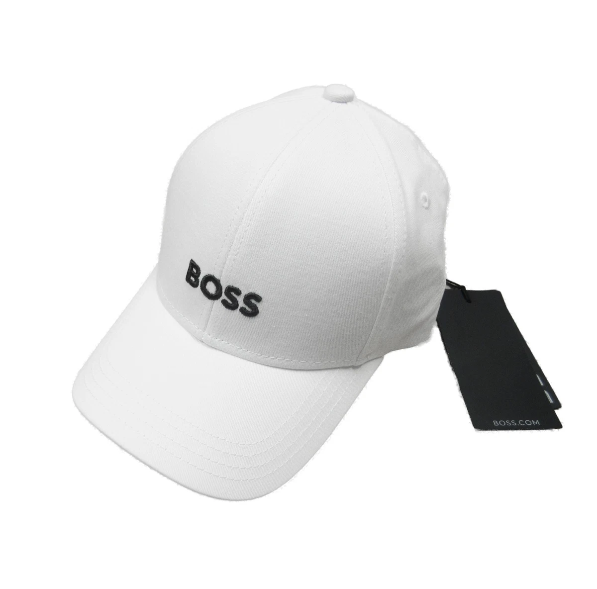 HUGO Logo-Patch Curved-Peak Cotton-Twill Baseball Cap in Blue for Men