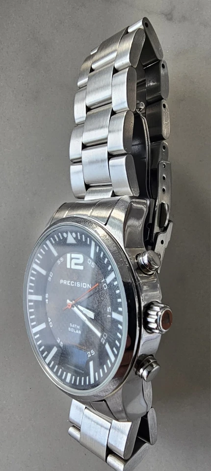 Точность Solar из нержавеющей стали аналоговый цифровой часы - Изображение 3 из 4
