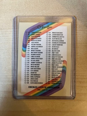 2023-24 O-Pee-Chee Hockey Rainbow Border #600 Checklist