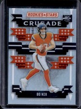 2024 Panini Rookies & Stars Bo Nix Crusade RC Silver Rookie #C-BNX Broncos