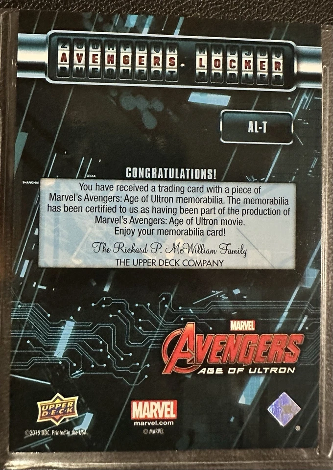 Avengers: Age Of Ultron THOR Avengers Locker AL-T Memorabilia - Image 2 of 2