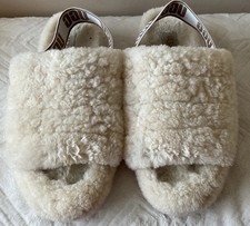 UGG AUSTRALIA ladies cream chunky slingback slipper shoe size 7/40
