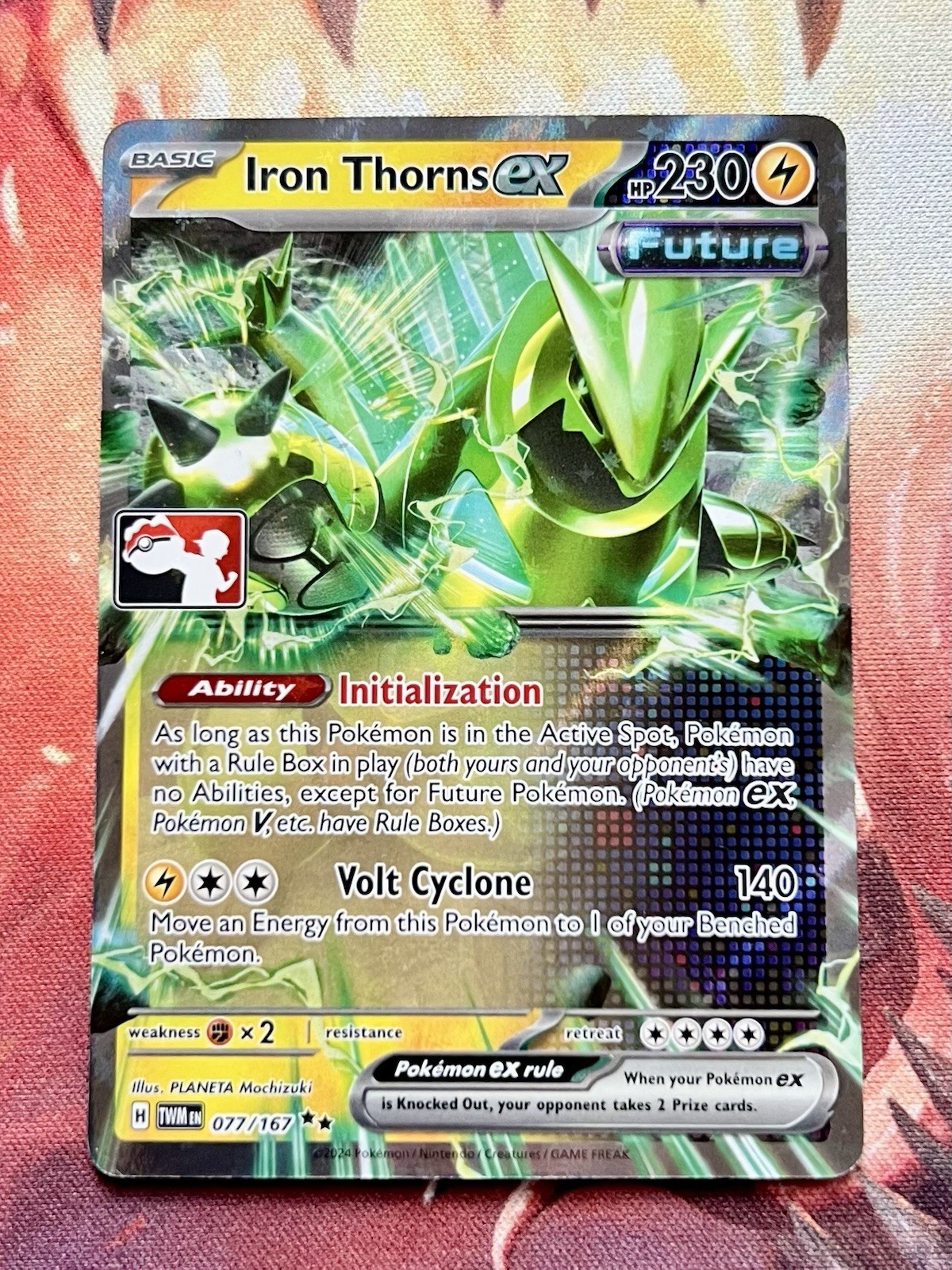 Iron Thorns ex 077/167 Play! Pokemon STAMPED Prize Pack Series 6 ⚡️