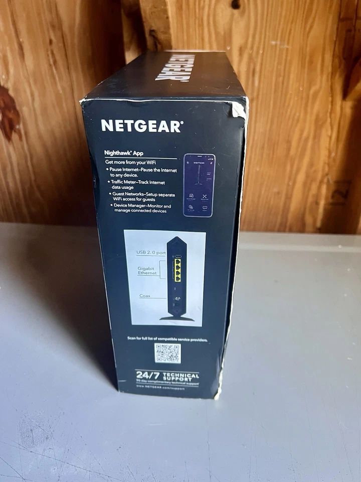 Netgear Nighthawk AC1900 WiFi 5 DOCSIS 3.0 Cable Modem Router C7000 - Image 2 of 4