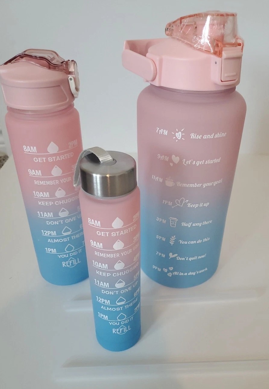 S With Times With Straw Flip Lid Pink And Blue New