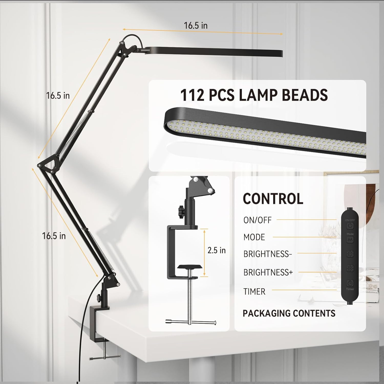 Lampada LED Studio per Ragazzi - Protezione Occhi e 11 Livelli Luce - 3