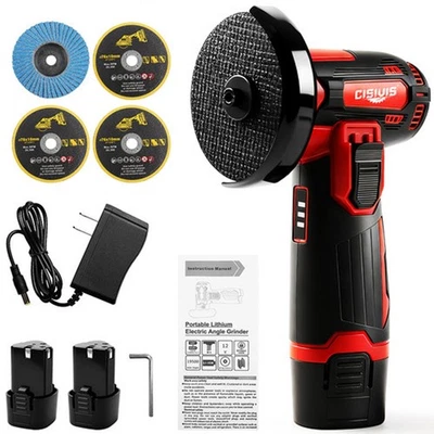 CISIVIS 3" 12V Cordless Angle Grinder, Mini Cut-Off Tool & Polisher for Metal, Wood