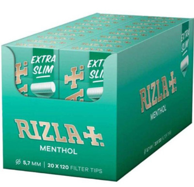 Filtri Rizla Mentolo Ultra Slim 5,7mm Box Da 20 Astucchi Da 120 Filtri