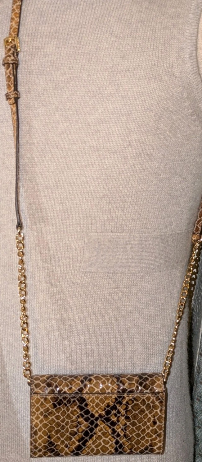 Michael Kors Python Embossed Envelope Flap Crossb… - image 14