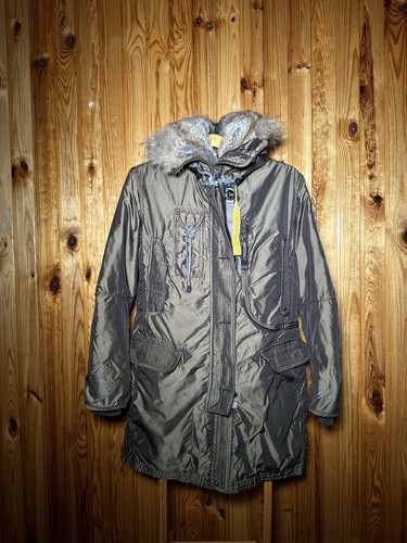 Parajumpers Down Parka Jacket Womens Size Large Masterpiece Series Brown Kodiak