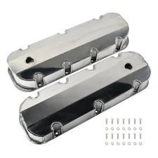 Fabricated Aluminum Tall Valve Covers Satin for Big Block Chevy 396 427 454 502