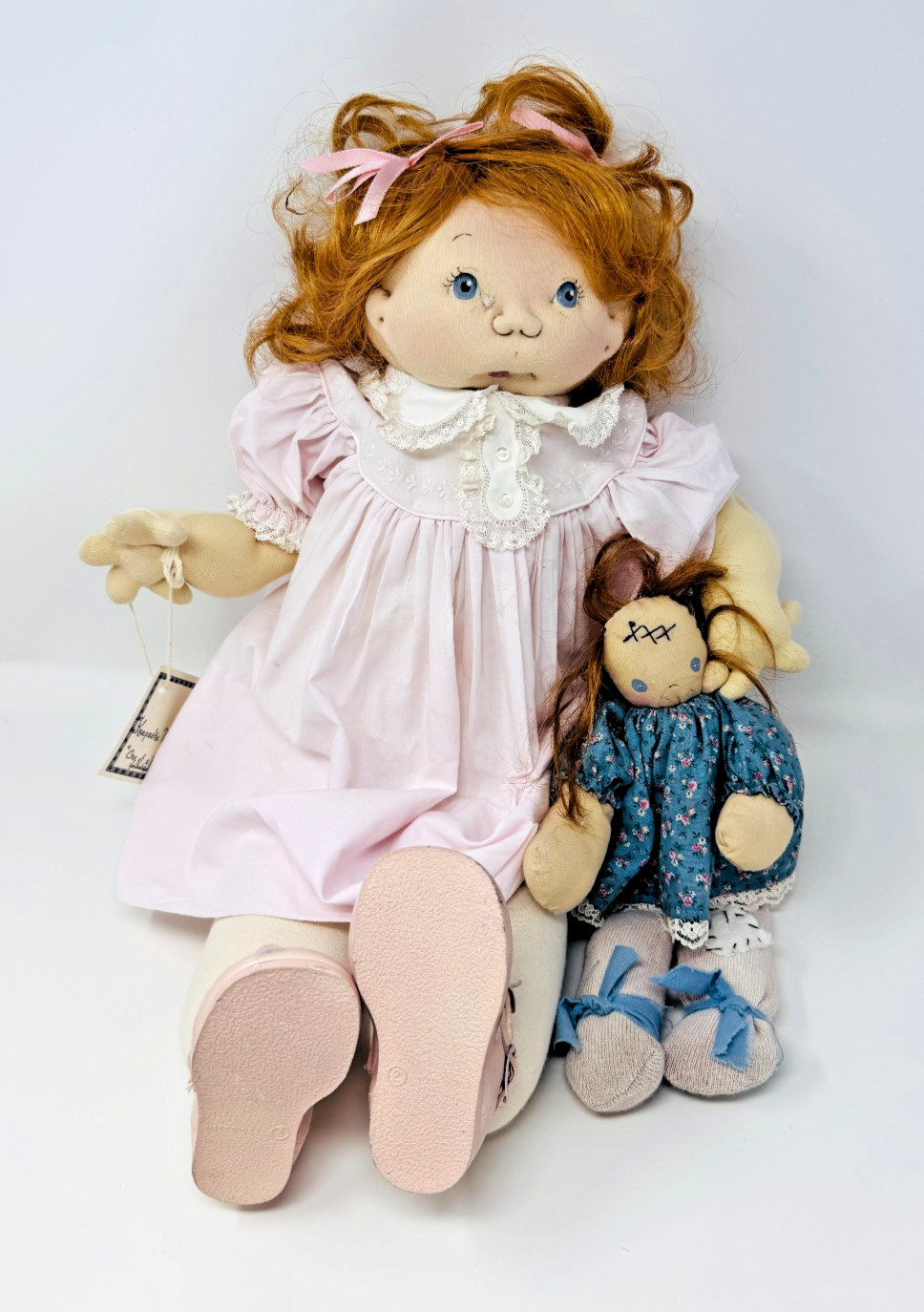 1993 Jan Shackleford 23" Keepsake Toddler OOAK Signed Cloth Baby Doll With Tag