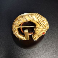 Ethnic Style Pure Copper Belt Buckle 4mm Exquisite Carved Dragon Head Buckle