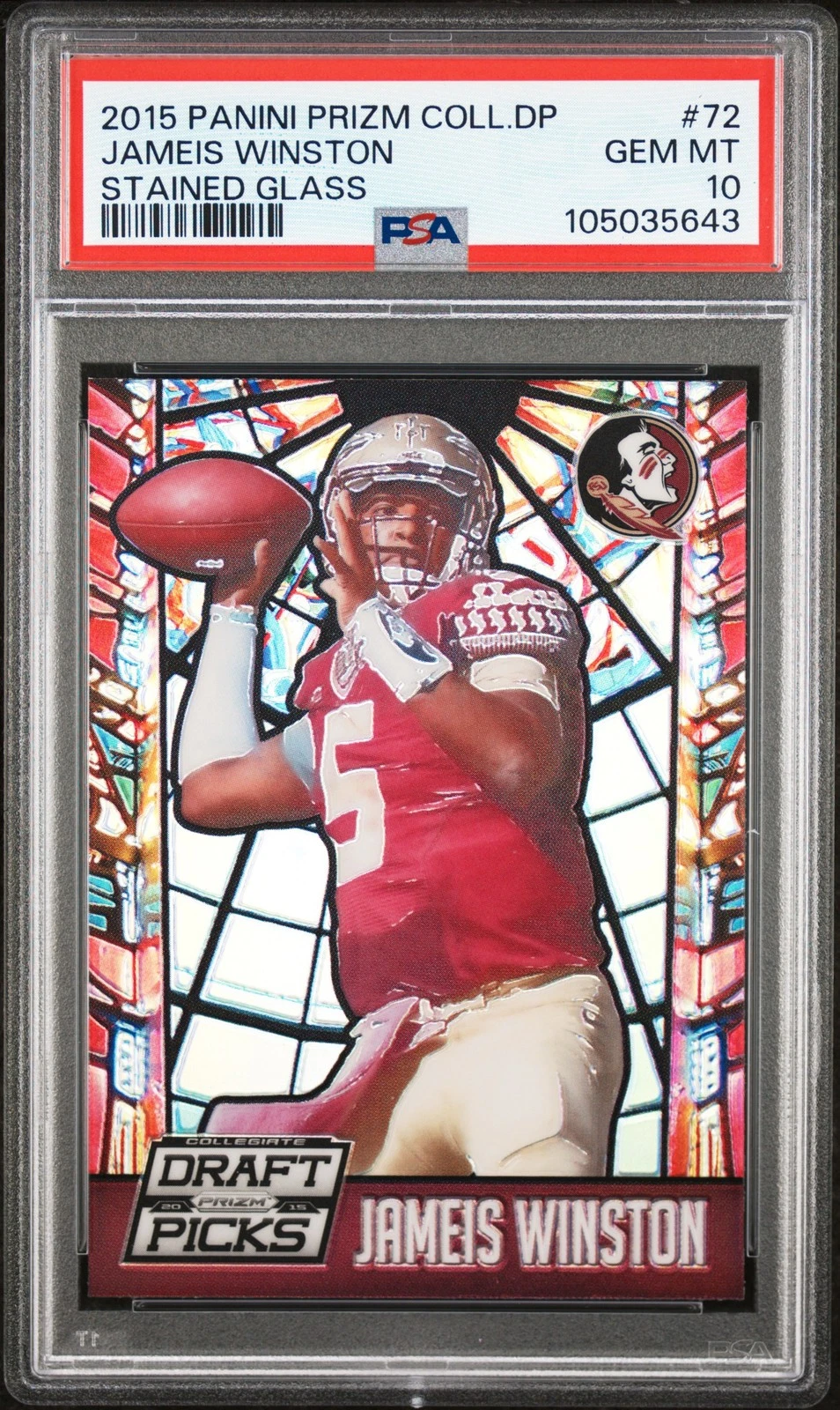 Jameis Winston Panini Prizm Collegiate Draft Picks Stained Glass #72 Base