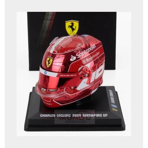 1:5 LOOKSMART Bell Helmet Casco F1 Charles Leclerc #16 Singapore 2024 LSHEL006 - Immagine 2 di 2