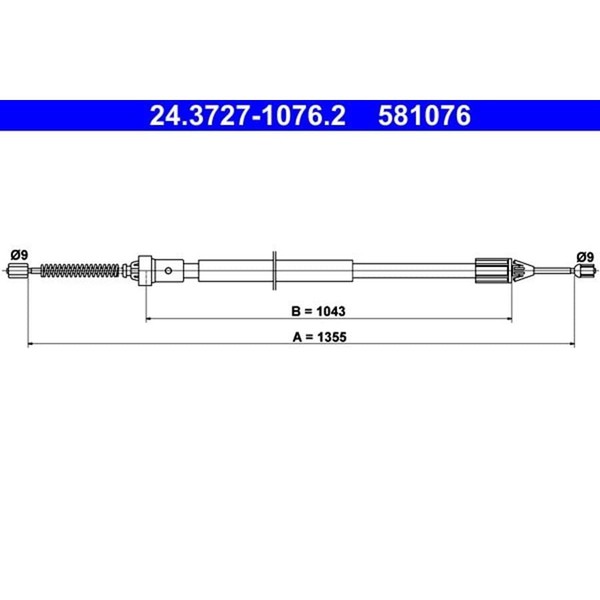 ATE 24.3727-1076.2 Seilzug, Feststellbremse-image