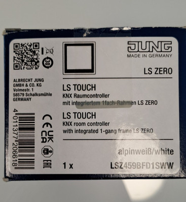 Jung KNX Raumcontroller LSZ 459 BF D1 S WW Bediengerät LSZ459BFD1SWW KNX