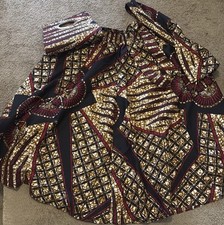 Dashiki African Print Cotton Clothing Set Multi-Color with Matching Bag
