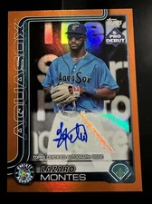2025 Topps Pro Debut #PD-62 Lazaro Montes Orange Foil Auto 18/25 AquaSox Mariner