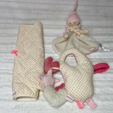 Corolle Babi Baby Birth Set Lovey Doll with Door Hang and Mat Girl Gift Pink