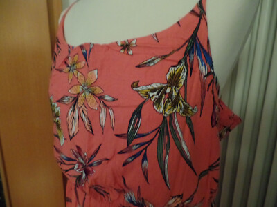 Only Vero Moda Dschungel Blumen altrosa rosa Maxikleid Kleid Gr. 44 42 XL * NEU