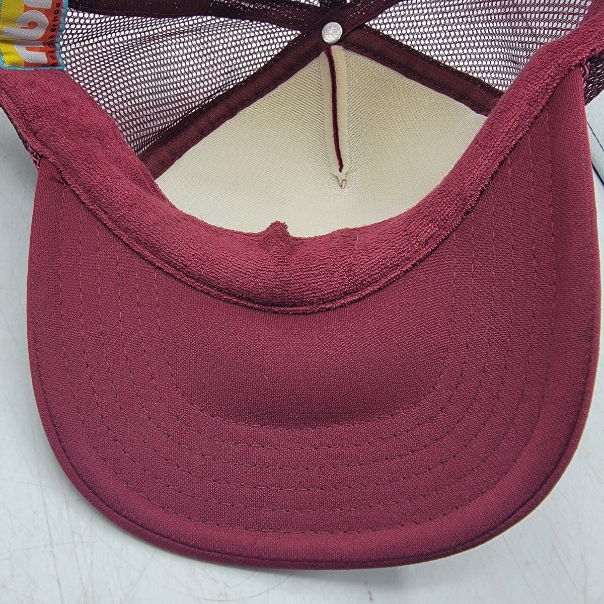 Laguna Beach Cheer Burgundy Trucker Hat Cap Glitter Letters Adjustable Casual Cheers Beaches main image 4