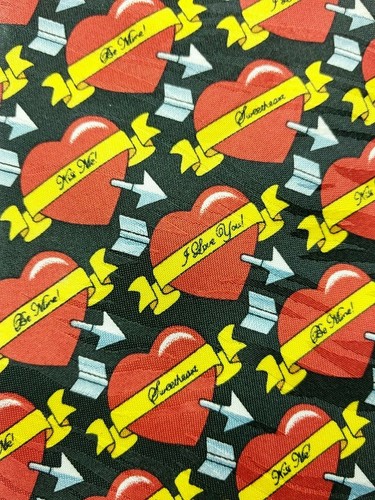 Valentine Heart With Arrow Love You Kiss Me Be Mine Sweetheart Novelty Tie - 第 3/7 張圖片