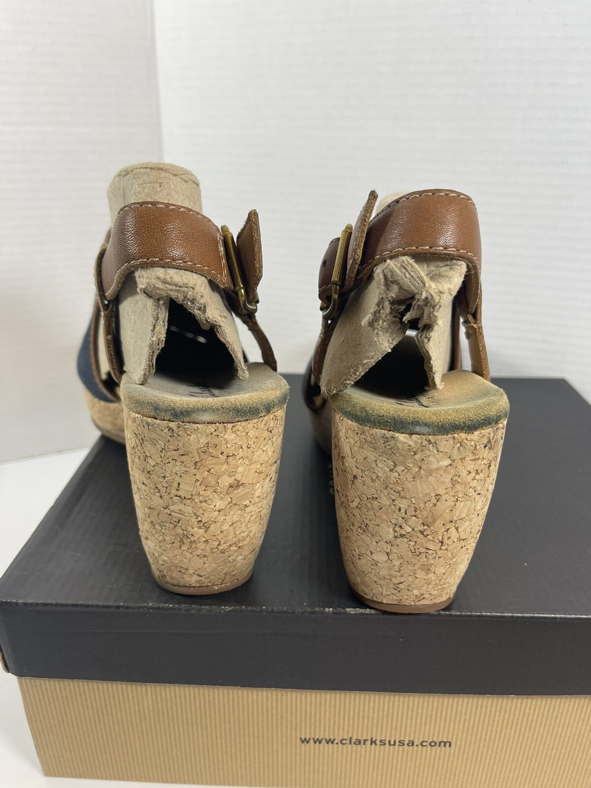 Clarks Elements womans Wedge platform sandals siz… - image 2