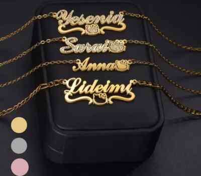 Custom Hello Kitty Name Necklace - Personalized Gold Plate Jewelry Gift
