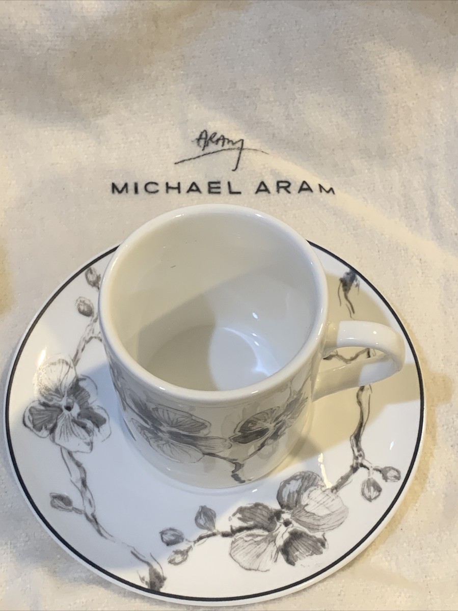 Michael Aram Black Orchid Demitasse Cup & Saucer Set Of One