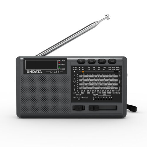 XHDATA D-368 Przenośne radio FM Stereo AM Krótkofalowy pełnopasmowy odbiornik odtwarzacza MP3