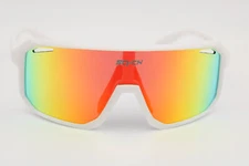 Kapvoe Scvcn X62 White/Red Mirror Shield Casual Sport Sunglasses
