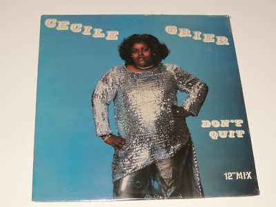 CECILE GRIER don't quit 12'' RECORD DISCO FUNK SOUL 1985 SEALED  