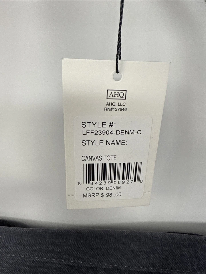 Bolso de Mano London Fog Collection Lona con Cremallera Gris Denim Adulto NUEVO PRECIO DE VENTA SUGERIDO POR EL FABRICANTE $98 Foto 3 de 4