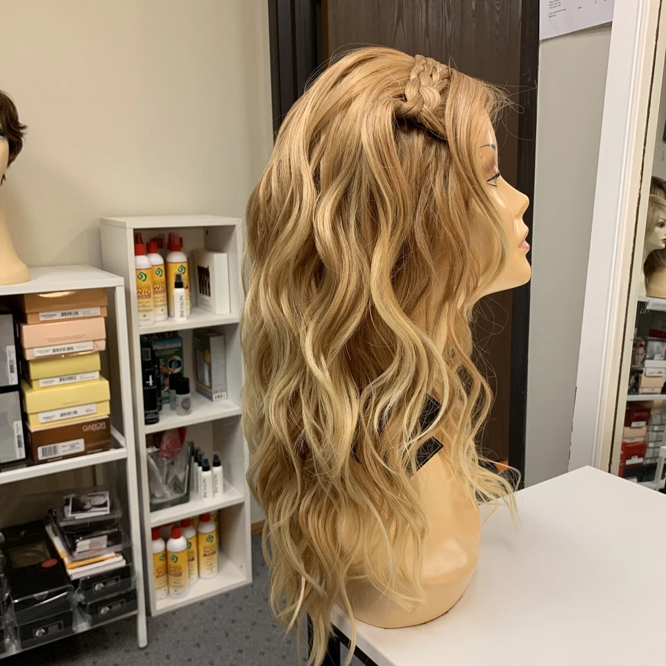 Forever Young EUROPEAN BOHO Lace Front Wavy WIG Braid Crown 24B27C Blonde - Image 2 of 4