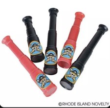 12 Mini Pirate Telescope Party Supplies 5" Black Red Pirate Party Favors