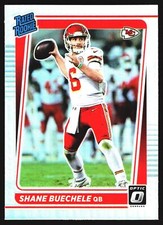 Shane Buechele Rated Rookie 2021 Donruss Optic Silver HOlo RC Kansas City Chiefs