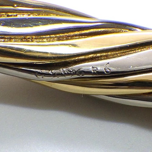 Vintage Van Cleef & Arpels 18k Two Tone Gold Twisted Rope Gold Bangle Bracelet - Picture 7 of 9