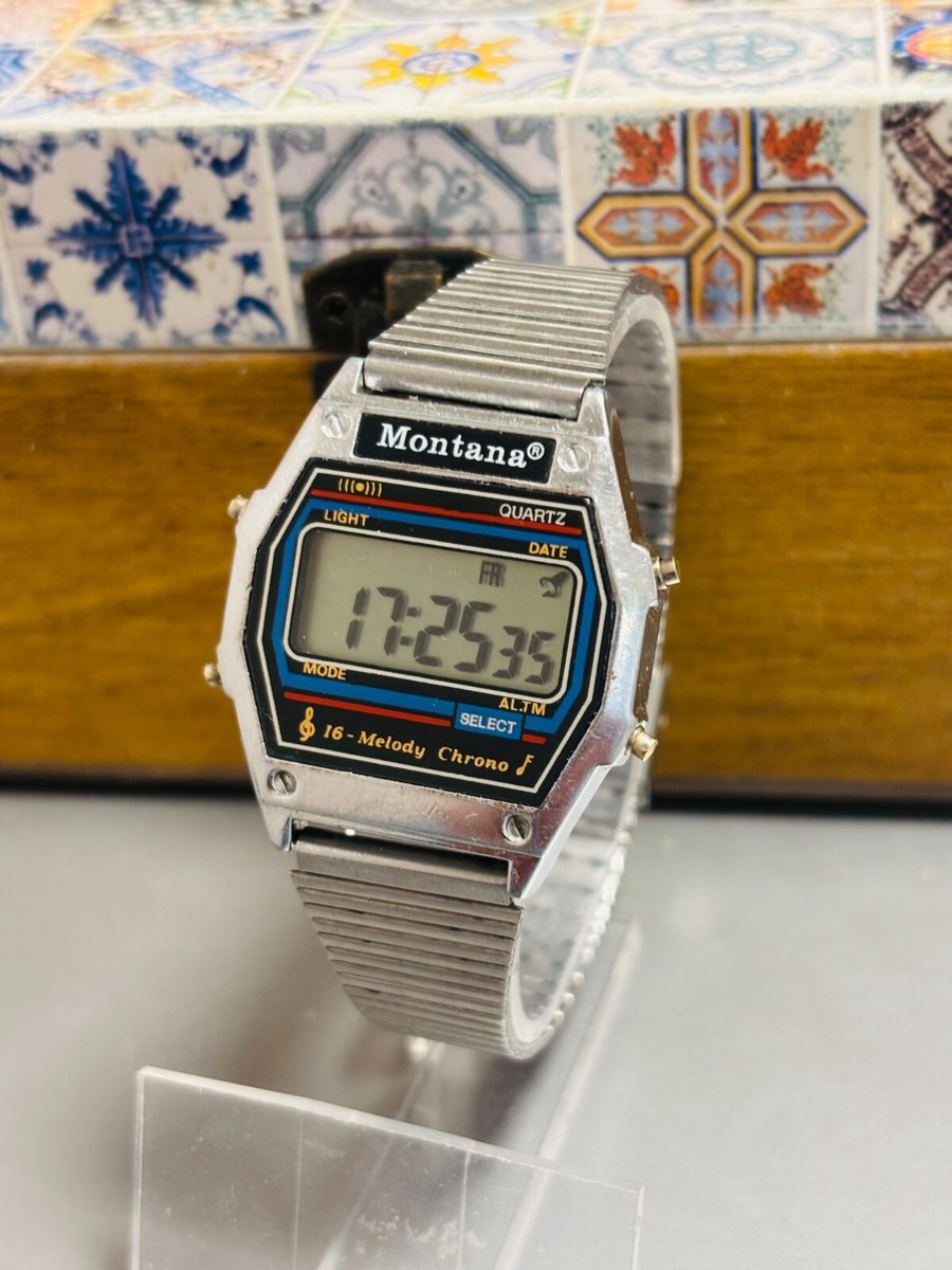 Watch Montana Vintage Digital Alarm Melody Chrono Retro 