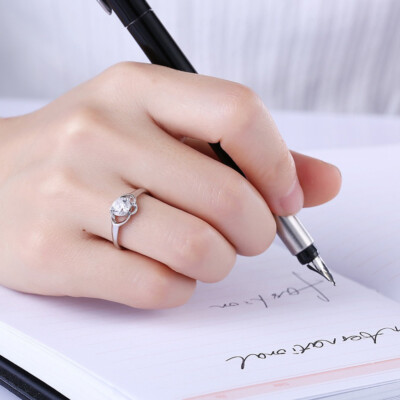 0.5ct Round Cut Simulated Diamond Petite Solitaire Ring 18k White Gold Plated