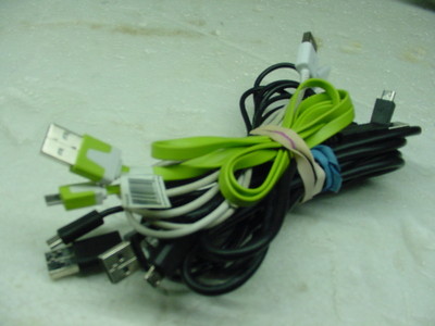 Lot x6 USB 2.0 Male to male Micro Data Power Cable green white black