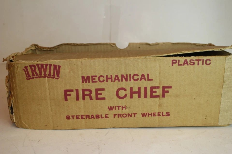 Irwin 1948 Chrysler Windup Fire Chief Car with Original Box, Read - Image 3 of 4