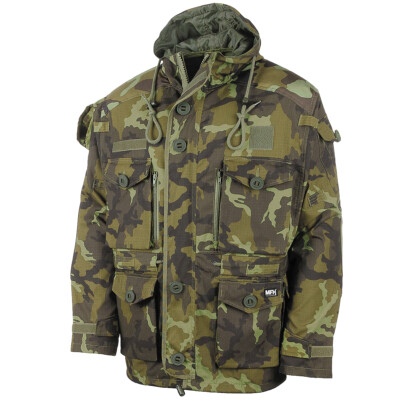 MFH Commando Jacke Kapuze Herren Ripstop Parka Jagd Smock M95 Czech Woodland