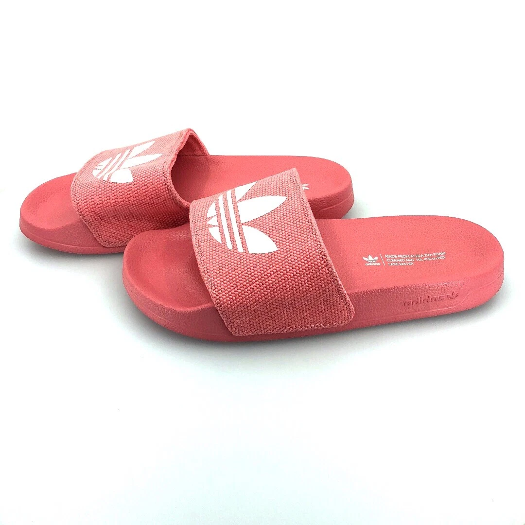 Adidas Adilette Lite taglia 7 sandali donna rosa bianco slide