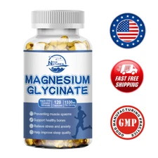 Magnesium Glycinate 1330mg 120 Capsules | Buffered & Chelated | by NATURE'S LIVE