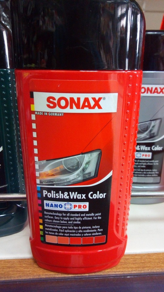 Đánh Bóng Sơn Xe Màu đen Sonax Cao Cấp Sonax Polish & Wax COLOR Nano Pro 250ml 296141