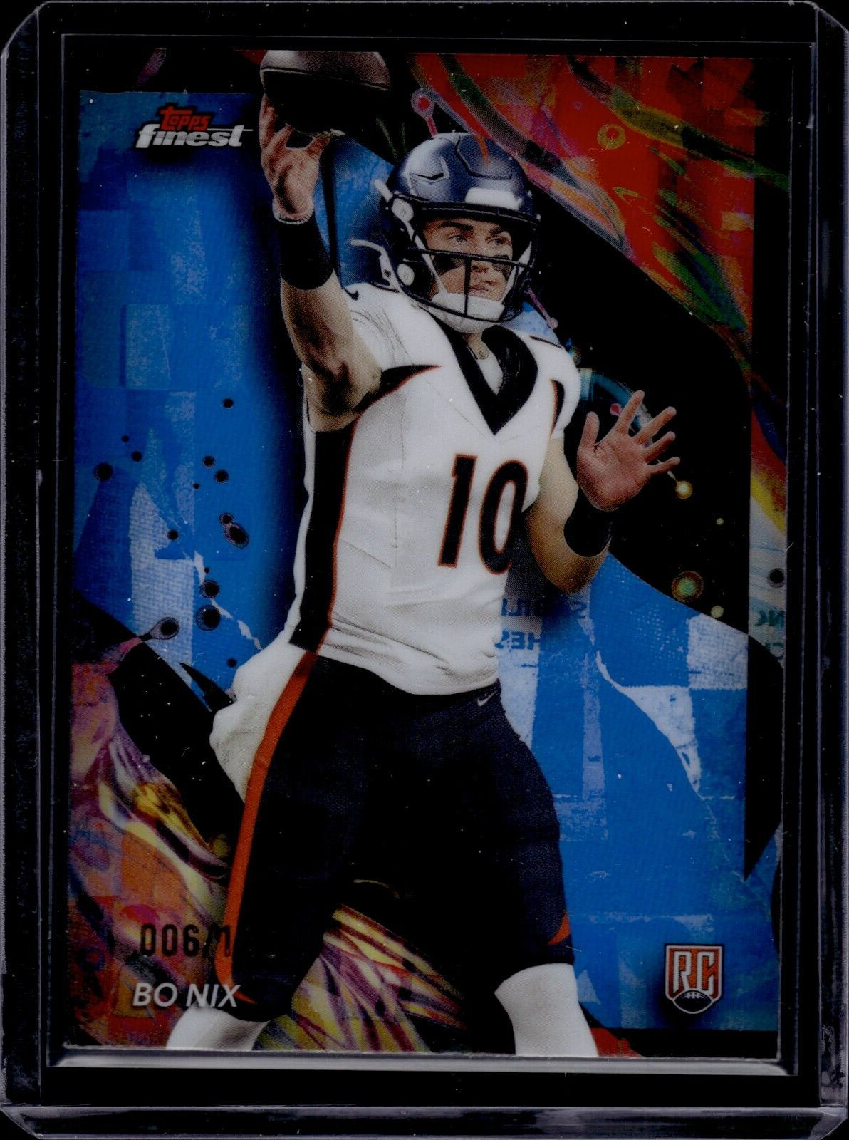 2024 Finest Blue Refractors #163 Bo Nix 6/150