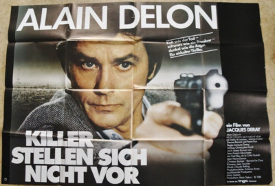 P86 Original Kinoplakat KILLER STELLEN SICH NICHT VOR Alain Delon  DIN A0 QUER
